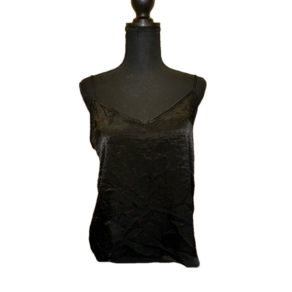 NWT VERO MODA BLACK SATIN CAMISOLE TOP